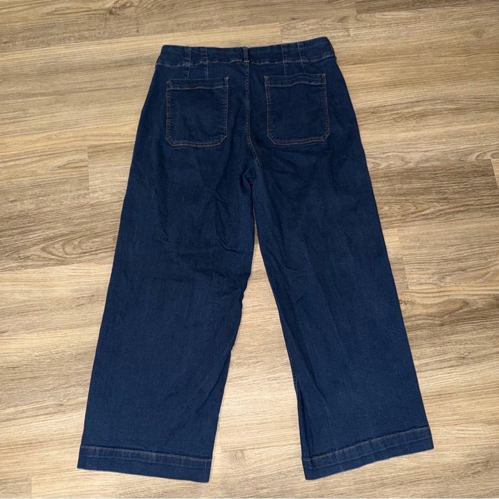 MAEVE The Colette Crop High-rise Wide-leg Jeans Dark Wash Women’s Size 16W - Picture 6 of 6